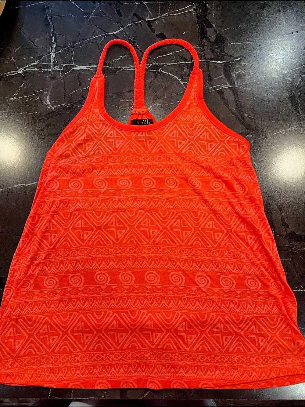 rue21 Women's Geometric Tank Top in Red